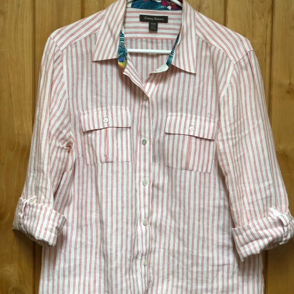 Tommy Bahama Linen Blouse Medium